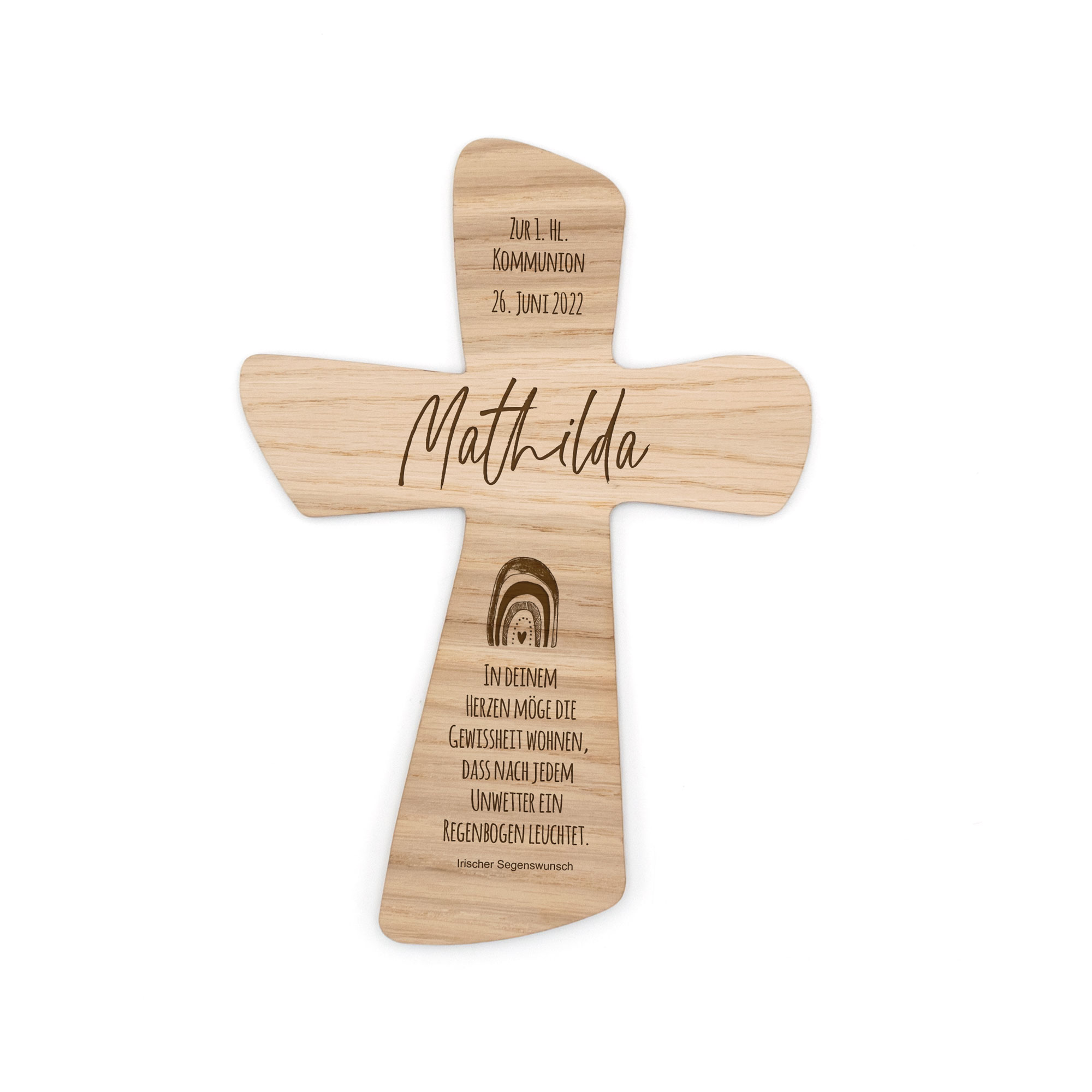 Schönes Taufkreuz mit Name für Kinder, auch zur Erstkommunion geeignet