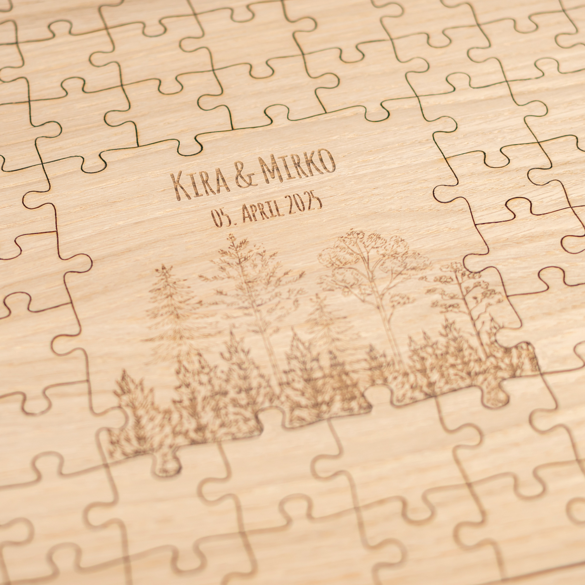 Gästebuch Puzzle für Hochzeit - personalisierbar