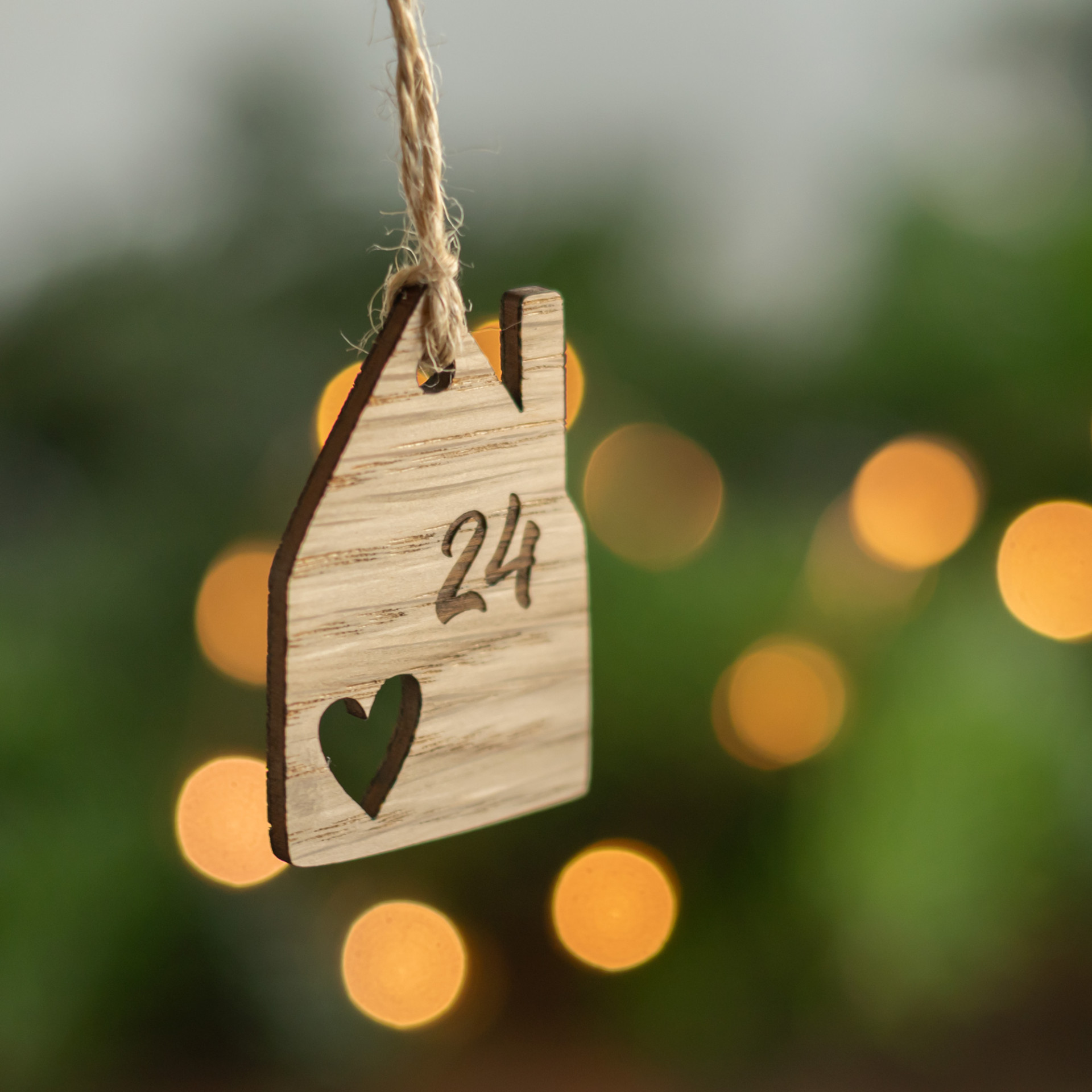 Homoyoyo Holz Adventskalender Anhänger 2 Sets - DIY Weihnachtssterne Mit Zahlen